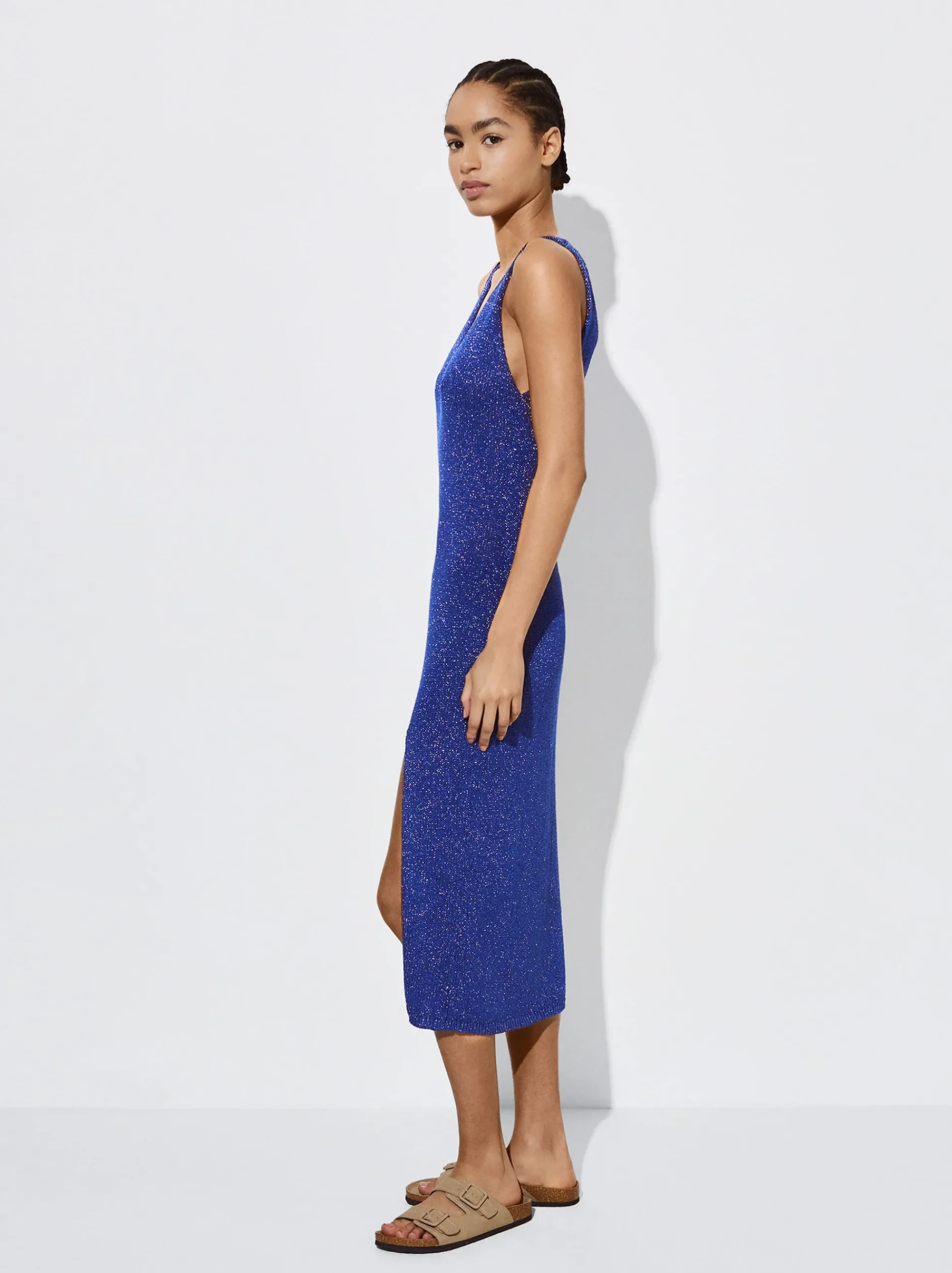 Metallic Fabric Knitted Dress|Parfois Hot