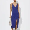 Metallic Fabric Knitted Dress|Parfois Discount