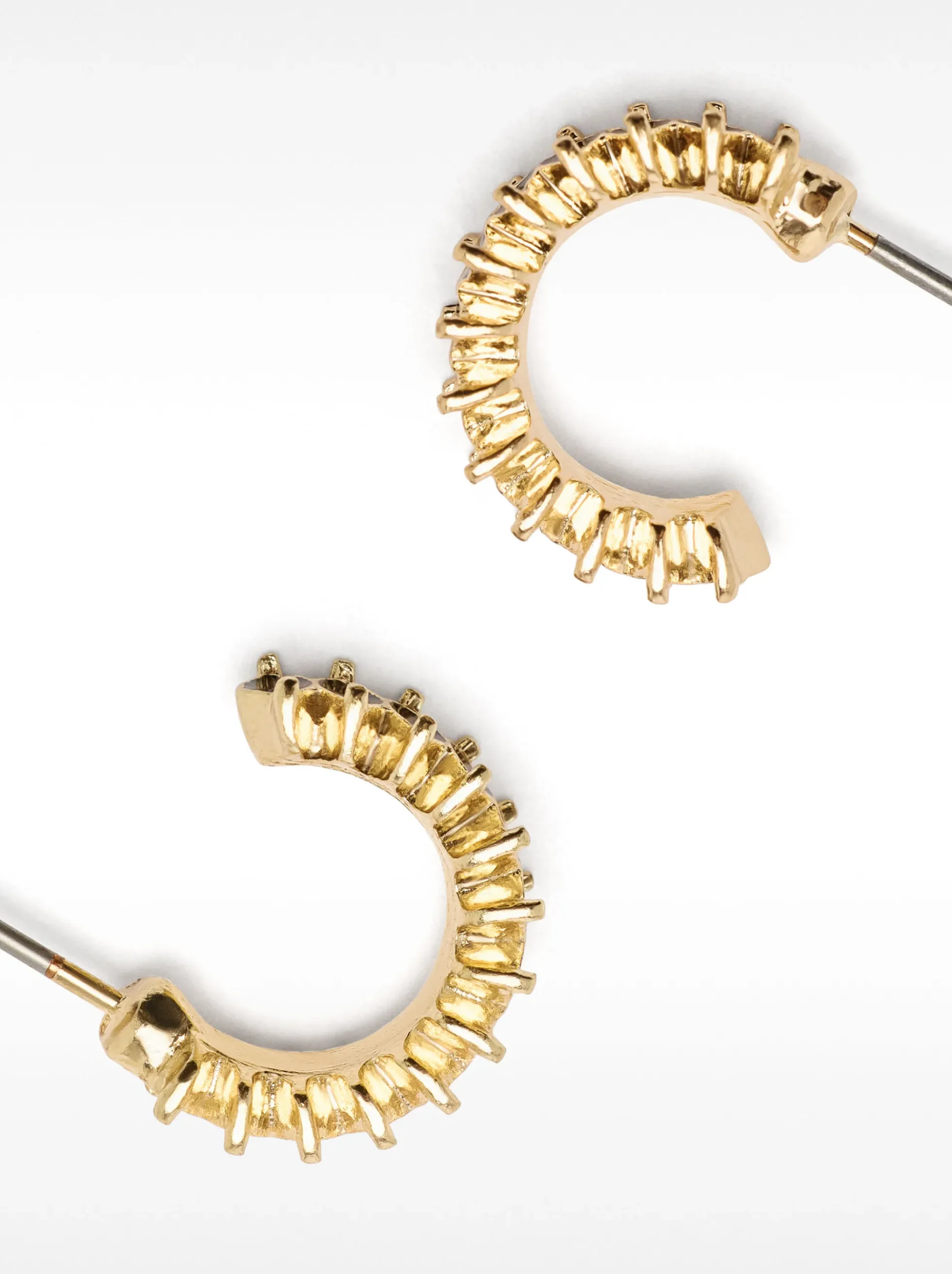 Metallic Golden Hoop Earrings|Parfois Best Sale