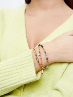 Multicoloured Bracelet With Resin|Parfois Outlet