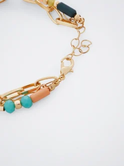 Multicoloured Bracelet With Resin|Parfois Outlet