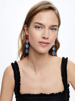 Multicoloured Crystal Earrings|Parfois Fashion