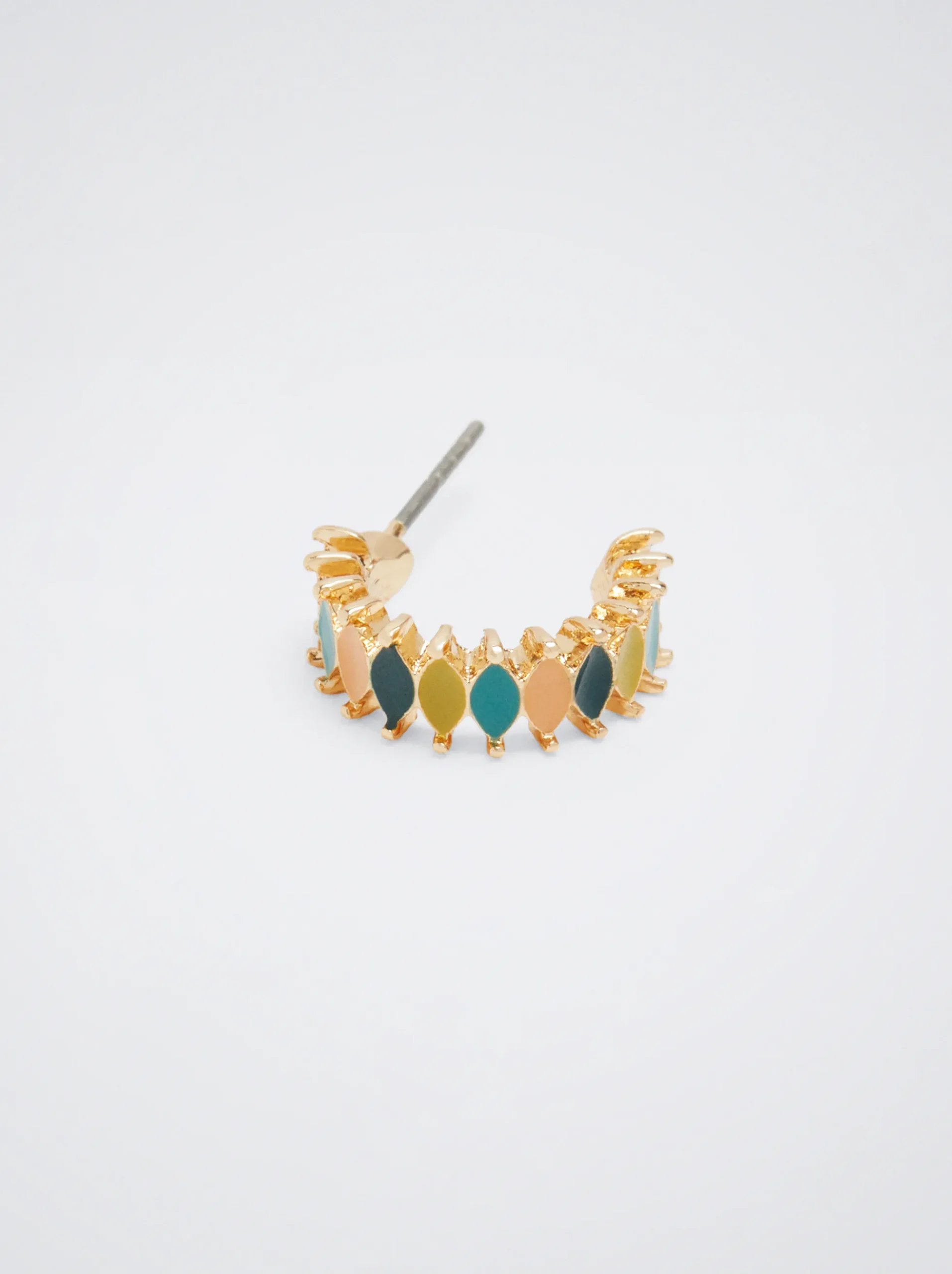 Multicoloured Enamel Hoop Earrings|Parfois Cheap