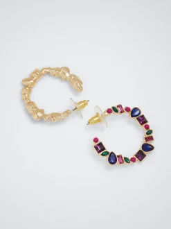 Multicoloured Hoop Earrings|Parfois Flash Sale