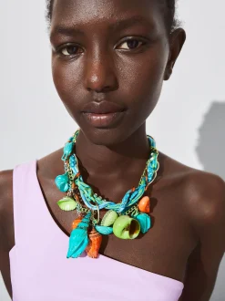 Multicoloured Necklace With Shell|Parfois Cheap