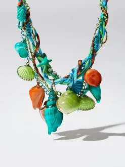 Multicoloured Necklace With Shell|Parfois Cheap