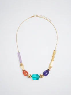 Multicoloured Resin Necklace|Parfois Hot