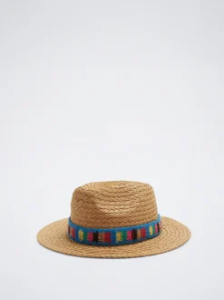 Multicoloured Straw-Effect Hat|Parfois Discount