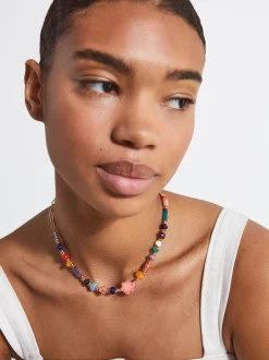 Necklace With Ceramic And Wood|Parfois Clearance