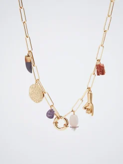 Necklace With Charms And Freshwater Pearl|Parfois Best Sale
