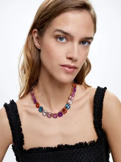 Necklace With Crystals|Parfois Flash Sale