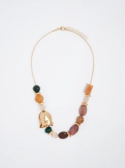 Necklace With Flower And Stone|Parfois Shop