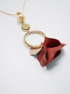 Necklace With Flower And Enamel|Parfois Shop