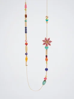 Necklace With Flower And Stone|Parfois Clearance