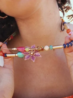 Necklace With Flower And Stone|Parfois Clearance