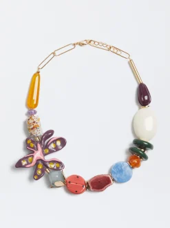 Necklace With Flower And Stone|Parfois Cheap