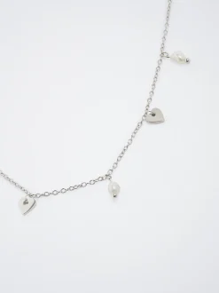 Necklace With Pearl And Hearts|Parfois Best Sale