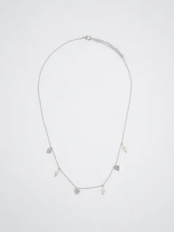 Necklace With Pearl And Hearts|Parfois Clearance
