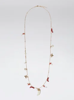 Necklace With Pearls And Charms|Parfois Discount