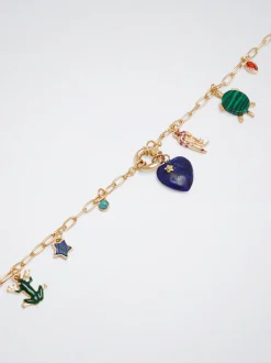 Necklace With Stone And Charms|Parfois Best Sale