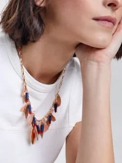 Necklace With Stone And Freshwater Pearl|Parfois Outlet
