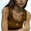 Necklace With Stone And Freshwater Pearl|Parfois New