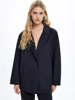 Neoprene-Effect Blazer Coat|Parfois Cheap