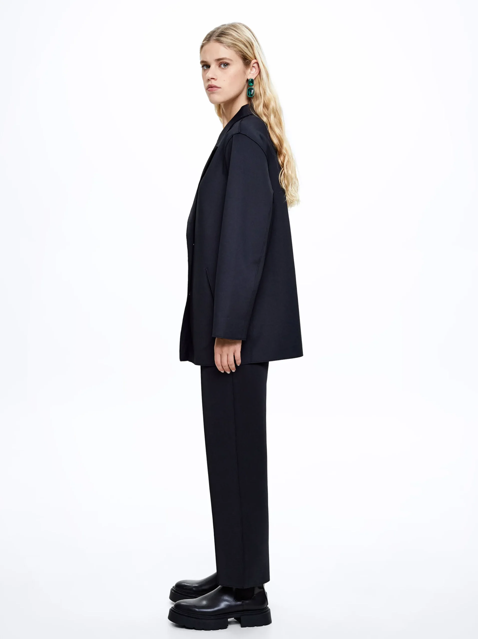 Neoprene-Effect Blazer Coat|Parfois Cheap