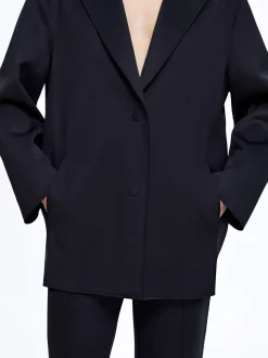 Neoprene-Effect Blazer Coat|Parfois Cheap