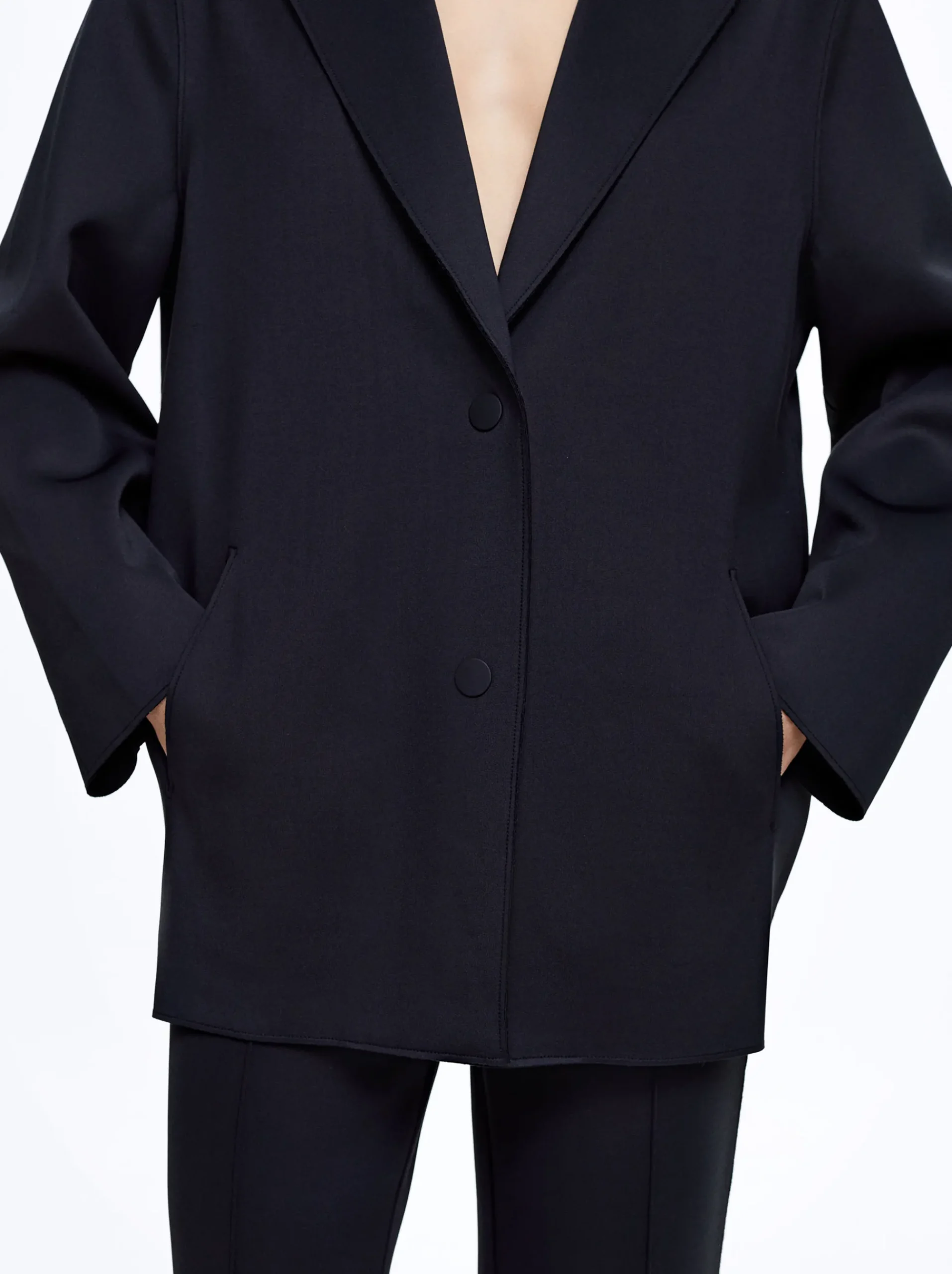 Neoprene-Effect Blazer Coat|Parfois Cheap