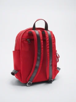 Nylon Backpack With Heart Pendant|Parfois Best Sale