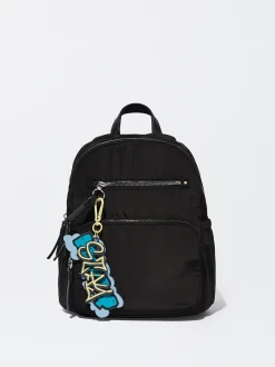 Nylon Backpack With Pendant|Parfois Cheap