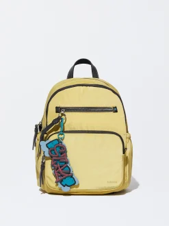 Nylon Backpack With Pendant|Parfois New