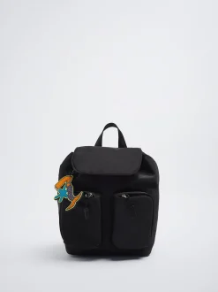 Nylon Backpack With Pendant|Parfois Cheap