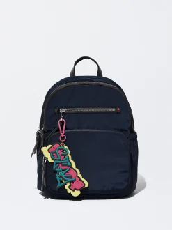 Nylon Backpack With Pendant|Parfois Outlet