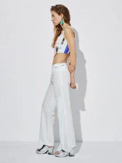 Nylon Flare Trousers|Parfois Hot
