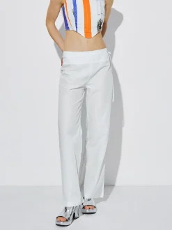 Nylon Flare Trousers|Parfois Hot