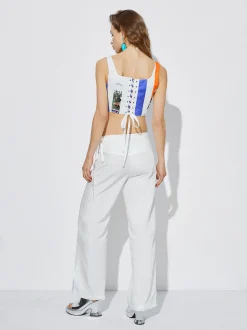 Nylon Flare Trousers|Parfois Hot