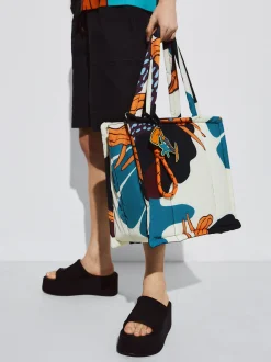 Nylon Printed Tote Bag|Parfois Online