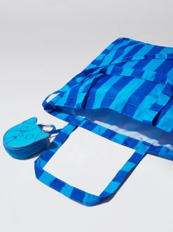 Nylon Tote Bag With Stripes|Parfois Hot