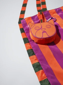 Nylon Tote Bag With Stripes|Parfois Flash Sale