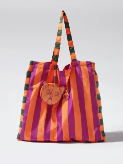 Nylon Tote Bag With Stripes|Parfois Sale