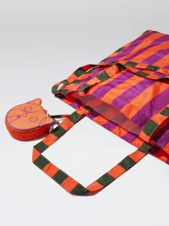 Nylon Tote Bag With Stripes|Parfois Sale