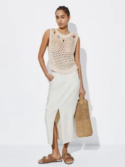 Open Knit Vest With Appliqus|Parfois Online