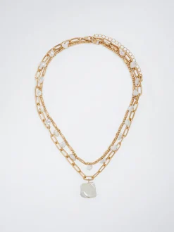 Pack Of Necklaces With Freshwater Pearl|Parfois Online