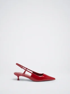 Patent Finish Slingback High Heel Shoes|Parfois Online