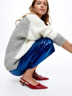 Patent Finish Slingback High Heel Shoes|Parfois Online