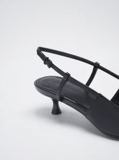 Patent Finish Slingback High Heel Shoes|Parfois Flash Sale