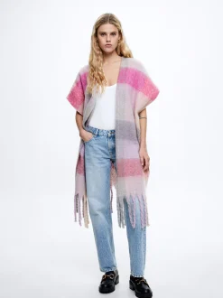 Poncho With Fringes|Parfois Store