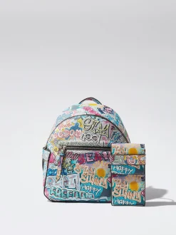 Printed Backpack With Mobile Phone Case|Parfois Shop